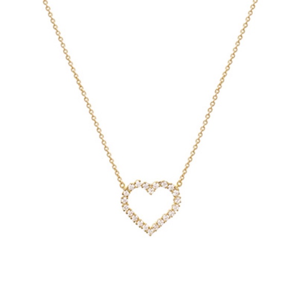 CZ Open Heart Necklace - Picture 1 of 2